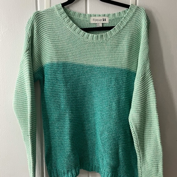 Forever 21 Sweaters - Two Toned Turquoise Sweater